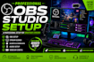create or fix a professional obs stream setup with overlays, alerts, and scenes