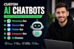 develop custom whatsapp, discord, twitter and instagram ai bots