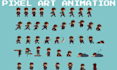 create a high quality pixel art character animation spritesheet character design