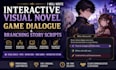 write interactive visual novel, game dialogue, and branching story scripts