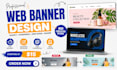 design attractive web banner, shopify hero image, website header