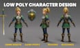 do game ready 3d low poly characters, assets, rigging, animations and animation