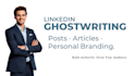 ghostwrite linkedin posts, articles and blogs for personal brands