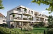 residential building concept visualization,complex apartment 3d elevation render
