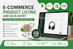 do ebay, shopify, amazon, product listing and data entry