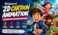 make professional 2d cartoon animation, kids animation