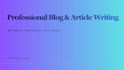 write SEO blog posts and articles for your website