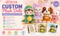 craft soft cuddly custom plush dolls pattern personalized plush toy design