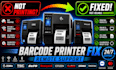 fix zebra tsc sato honeywell barcode printer and label printing issues remotely