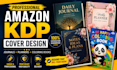 design professional amazon KDP book cover, coloring book cover, or planner