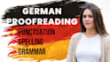 professionally proofread your german text manually