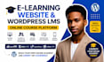 build elearning website,wordpress lms website, online course educational website