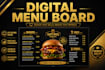 design menu board, menu tv, menu, digital menu, menu board, ,restaurant