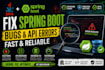 debug spring boot rest API and fix java backend bugs