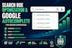 do search box optimization and google autocomplete for brand dominance