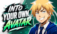 turn you into a custom cartoon profile avatar