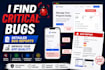 do manual testing functional testing and create professional bug reports
