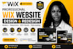 build wix website design, redesign wix website, wix ecommerce, wix website