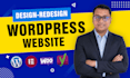 design, redesign and build responsive wordpress website for small business