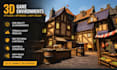 make unity 3d game environment design stylized 3d game level map design 3d scene
