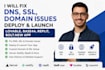 fix dns, ssl, domain issues deploy and launch lovable base44 replit bolt new app
