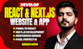 develop react js next js website web application frontend