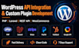 integrate any API and develop custom plugin for your wordpress site
