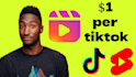 edit 5 high quality tiktoks cheap for 5 dollars