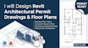 create architectural permit drawings and blueprints in revit, archicad
