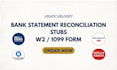 bank statement reconciliation, payroll reports, stubs, 1099, w2