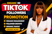 manage tiktok marketing and promotion for organic follower growth