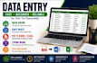 do data entry, copy paste, typing and PDF to word excel work