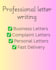 write a professional business, personal or complaint letter