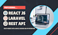 develop a react next js website, laravel backend API