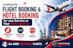 create flight and hotel booking system for the visa service