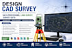 design cad survey, data processing, land survey, survey data