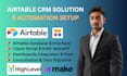 develop an airtable CRM, database, softr web app, and automated workflows