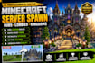 build minecraft castle base village spawns hubs house