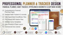 design financial planner, habit tracker journal, hyperlinked goodnotes kdp