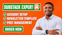 setup substack account, substack newsletter template manages substack posts