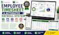 create employee timesheet, excel payroll and automated attendance tracker