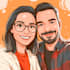 make a watercolor couple portrait