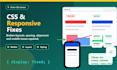 fix CSS layout and responsive website issues