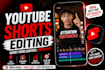 edit youtube shorts with captions that increase retention