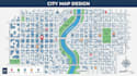 create custom city map illustration, vector map and location map design