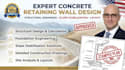 design concrete retaining wall structural drawings slope stabilization layout