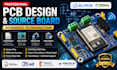 design esp32, stm32, nrf or atmel pcb, schematic and embedded hardware