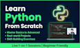 teach python basics to beginners with live sessions