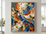 create unique printable digital oil paint abstract wall art design