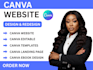make responsive canva website design and canva landing page